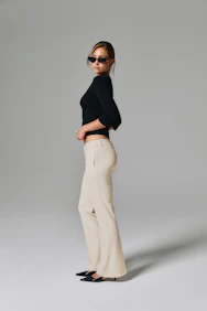 Low Waist Straight Trousers