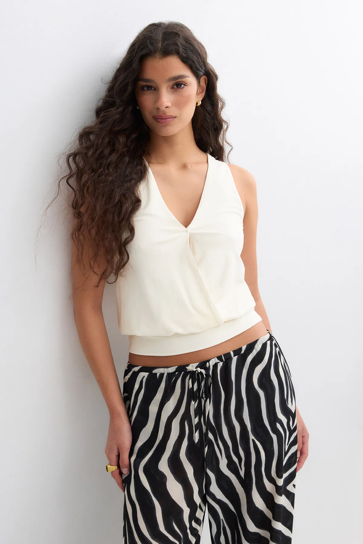 Gina Tricot Cuff detail top