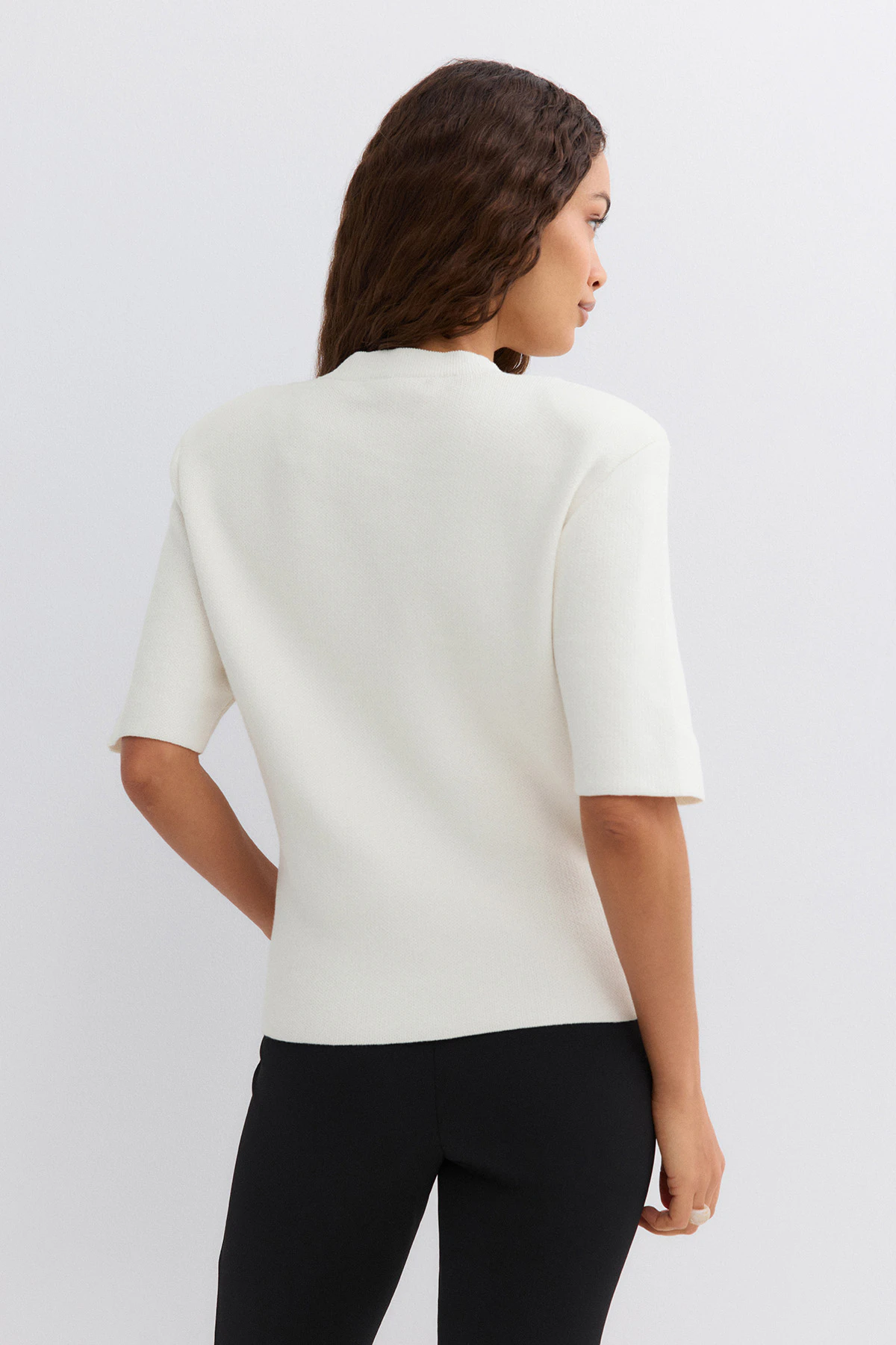 Gina Tricot Shoulder pad knitted top toppar & linnen dam – bild 3