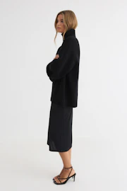 Turtleneck wool knit sweater