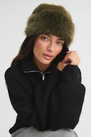 Faux fur hat