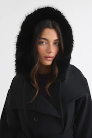 Fur trim balaclava