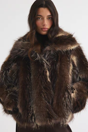Faux fur jacket