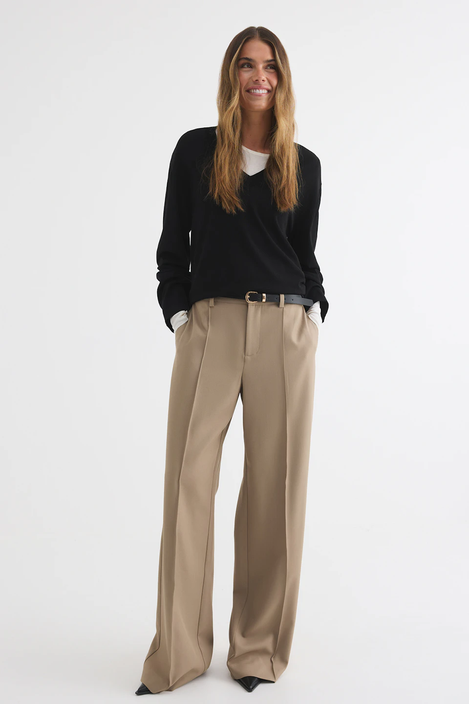 Timeless pintuck trousers