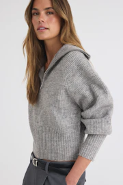 Knitted zip cardigan