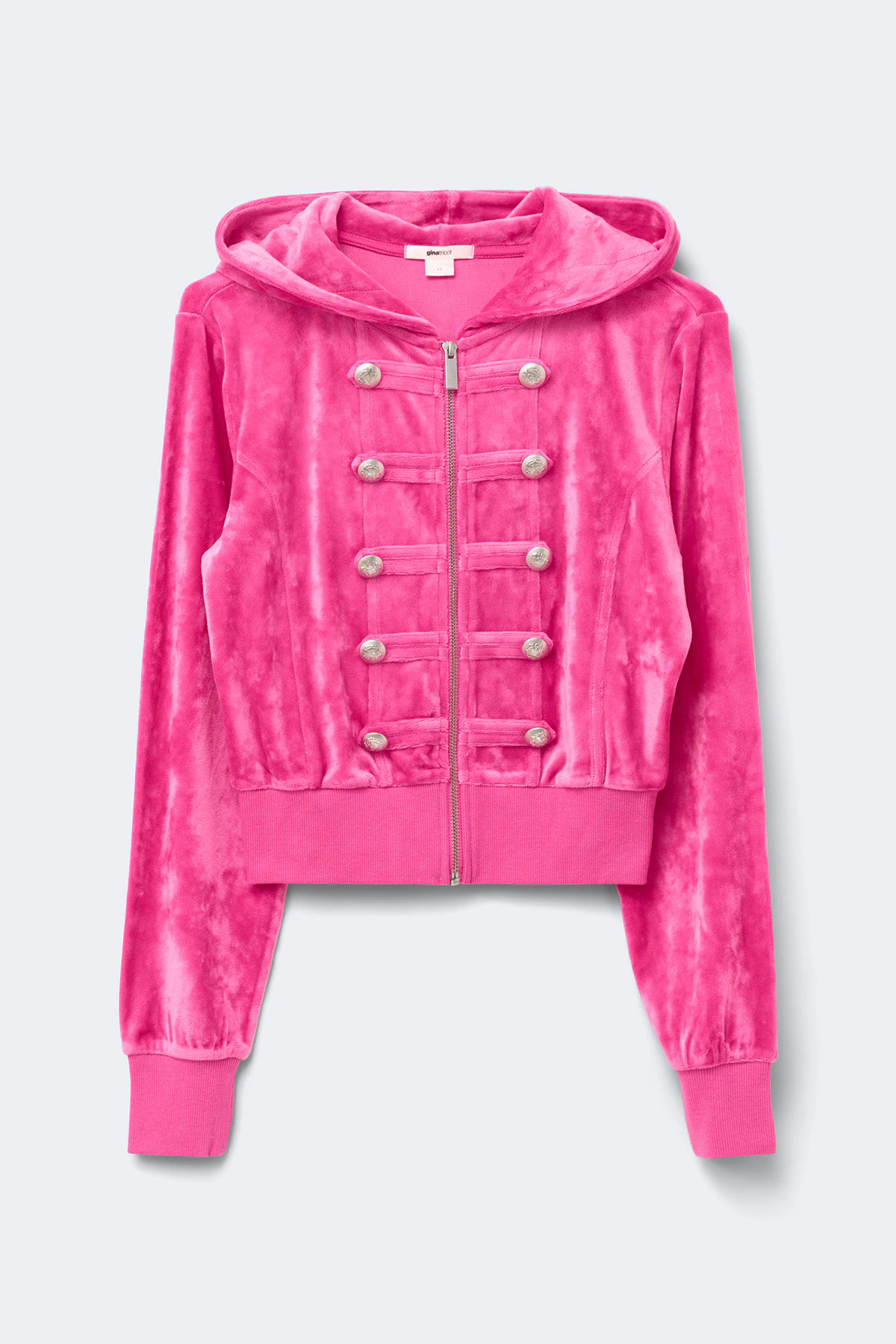 Gina Tricot 14+ velour zip hood hoodies dam