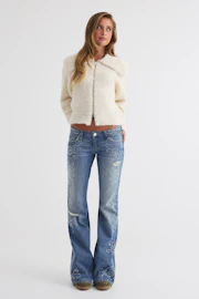 14+ rhinestone loose jeans