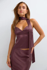 Satin Scarf Top
