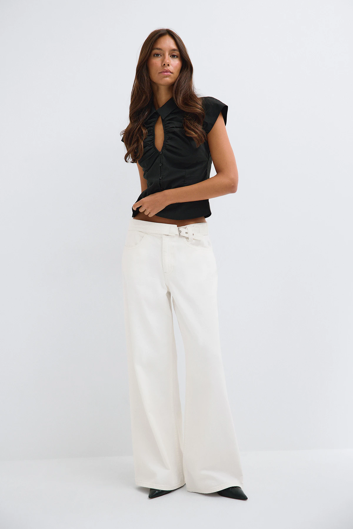 Gina Tricot Buckle baggy jeans dam