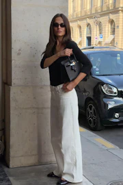 Buckle baggy jeans