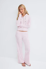 Y velour folded trousers