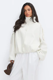 High neck short jacket