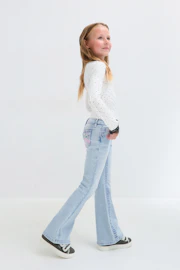 Y petite pink flap kids jeans