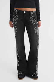 14+ rhinestone jeans tall