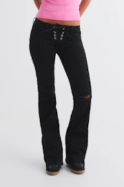 14+ tie lace detail jeans tall