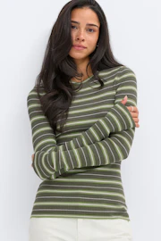 Stripe knitted top