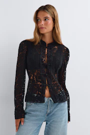 Lace long sleeve top