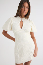 Puff sleeve mini dress