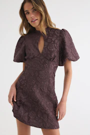 Puff sleeve mini dress