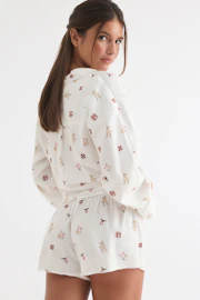 Flannel pyjamas shorts