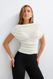 Ruched draped top