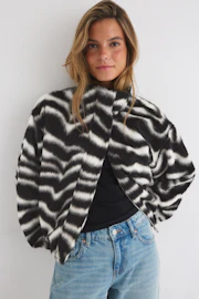Boxy zebra jacket