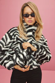 Boxy zebra jacket