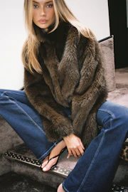 M-y fur detail jacket