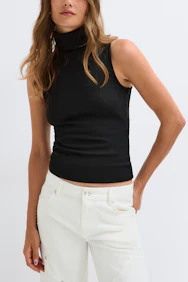 Rib Polo Top