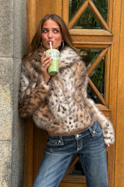14+ faux fur jacket