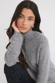 Wide sleeve knitted top
