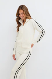 Soft sporty zip jacket
