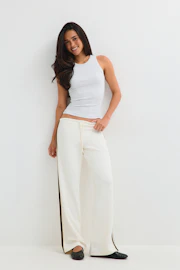Sporty straight trousers