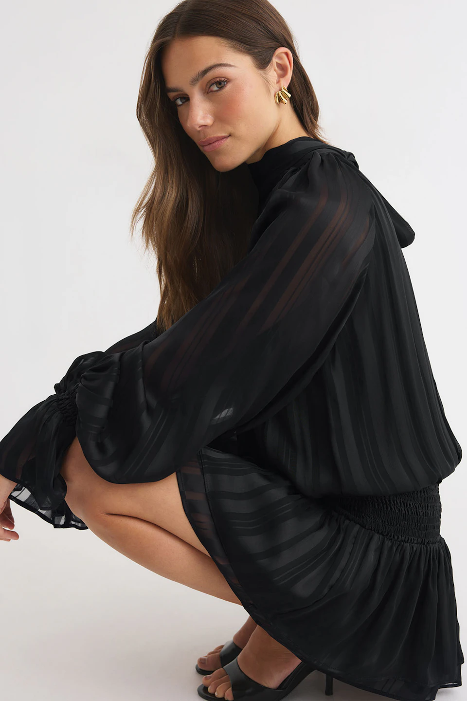 Long sleeve mini dress