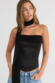 Scarf satin corset