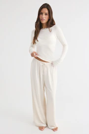 Soft loungewear lace top