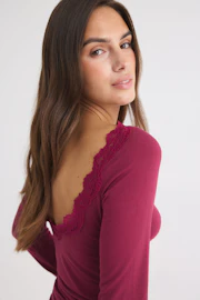 Soft loungewear lace top