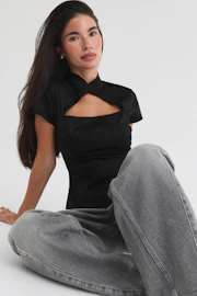 Keyhole blouse