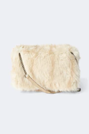 Faux fur chain bag