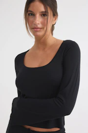 Scoop neck loungewear top