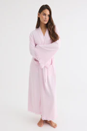 Soft lace loungewear robe