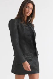 Jacquard mini skirt