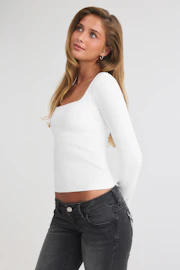 14+ padded long sleeve top