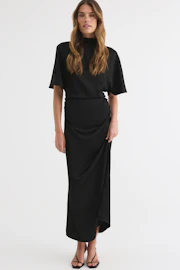 Midi satin dress