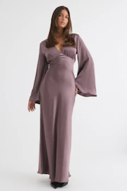 Satin maxi dress