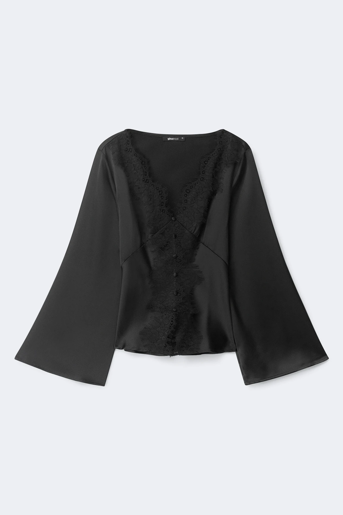 Gina Tricot Satin lace blouse skjortor & blusar dam – bild 4
