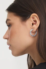 Textured hoop earrings