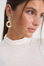 Oval statement earrings