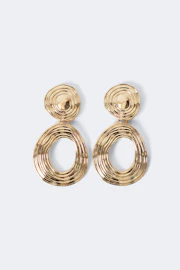 Oval statement earrings