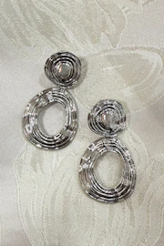 Oval statement earrings